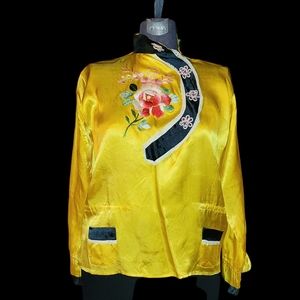 Vintage Asian embroidered silk set